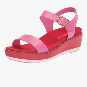 Cole Haan Women's ORIGINALGRAND Flatform Wedge Sandal Heeled, Pink , 5
